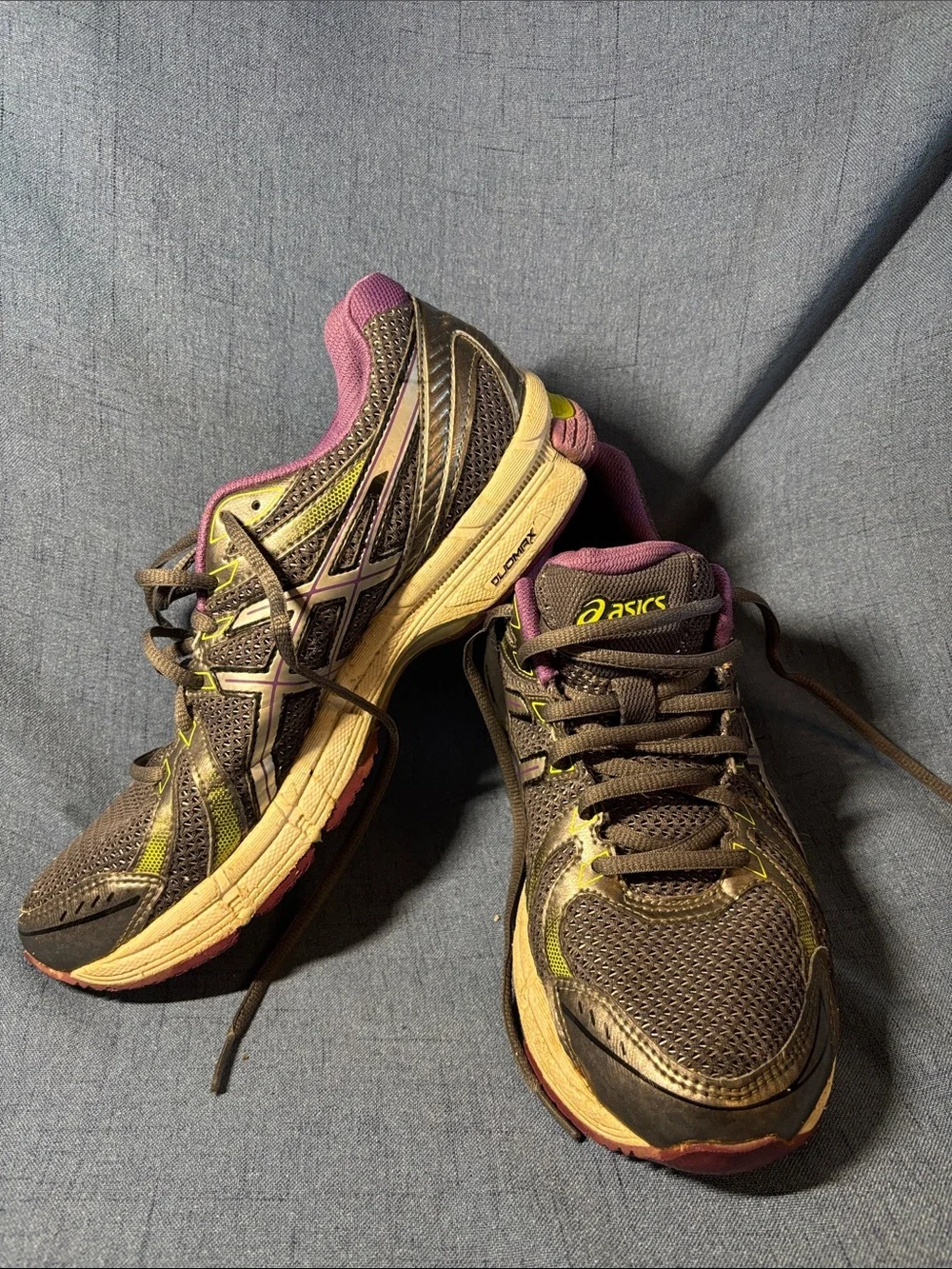 ASICS Silver, green and purple Women's Athletic Running Shoes
